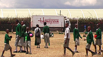 Kenyan school supported by Flower farms with Homegrown bus