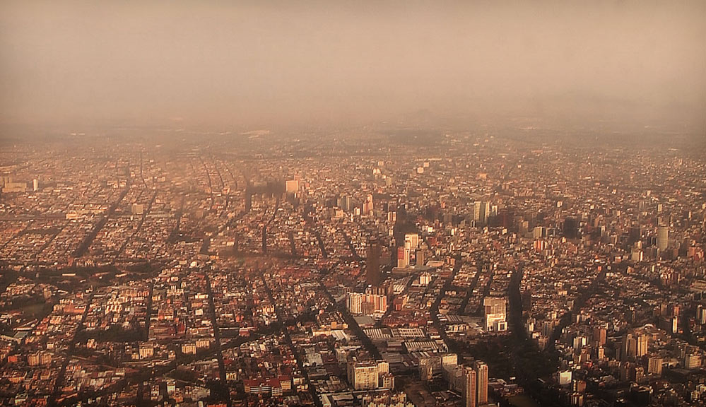 Mexico city from sky